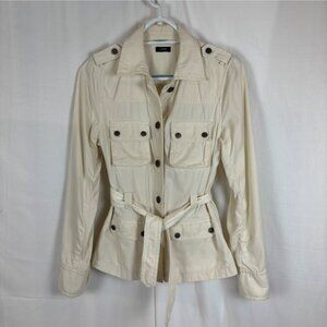 ivory J. CREW Outerwear 4 Pocket Jacket Silk Blended